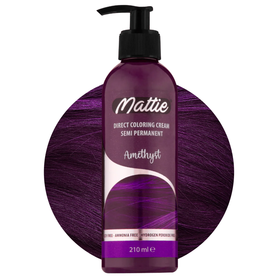 Mattie Amethyst - Vegan Semi-Permanent Direct Dye Hair Color Cream 210 ml