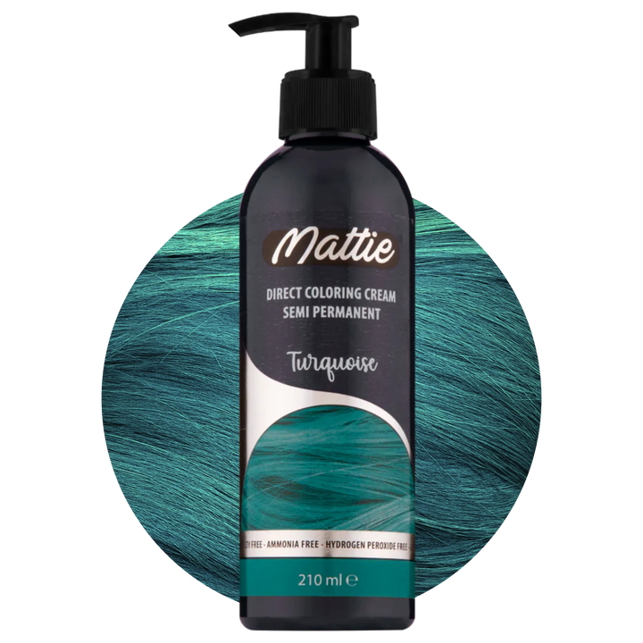 Mattie Turquoise - Vegan Semi-Permanent Direct Dye Hair Color Cream 210 ml