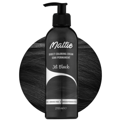Mattie Jet black - Direct Vegan Coloring Cream Semi-Permanent 210ml