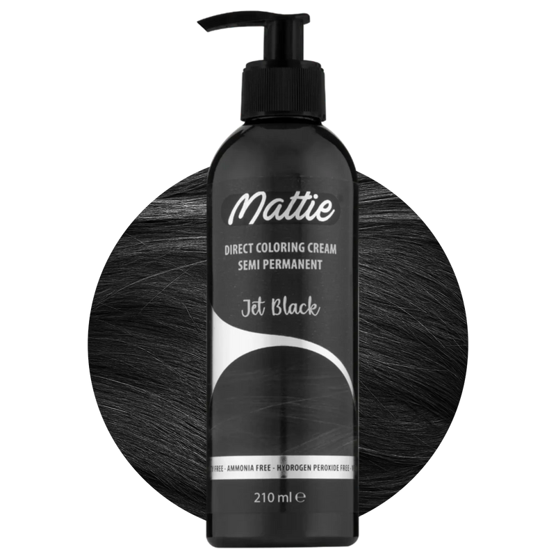 Mattie Jet black - Direct Vegan Coloring Cream Semi-Permanent 210ml