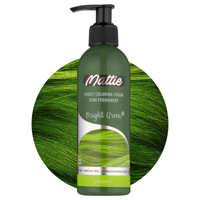 Mattie Bright Green - Direct Vegan Coloring Cream Semi-Permanent 210ml