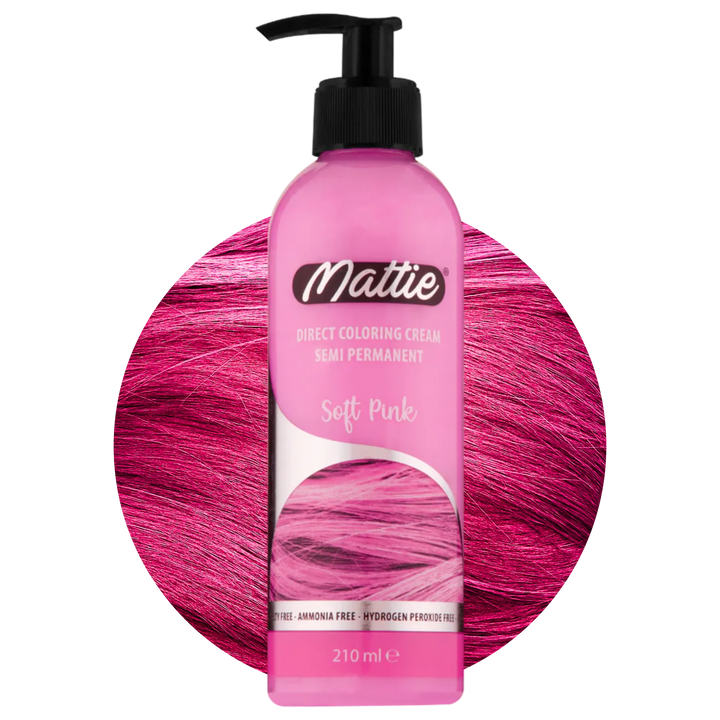 Mattie Soft Pink - Vegan Semi-Permanent Direct Dye Hair Color Cream 210 ml
