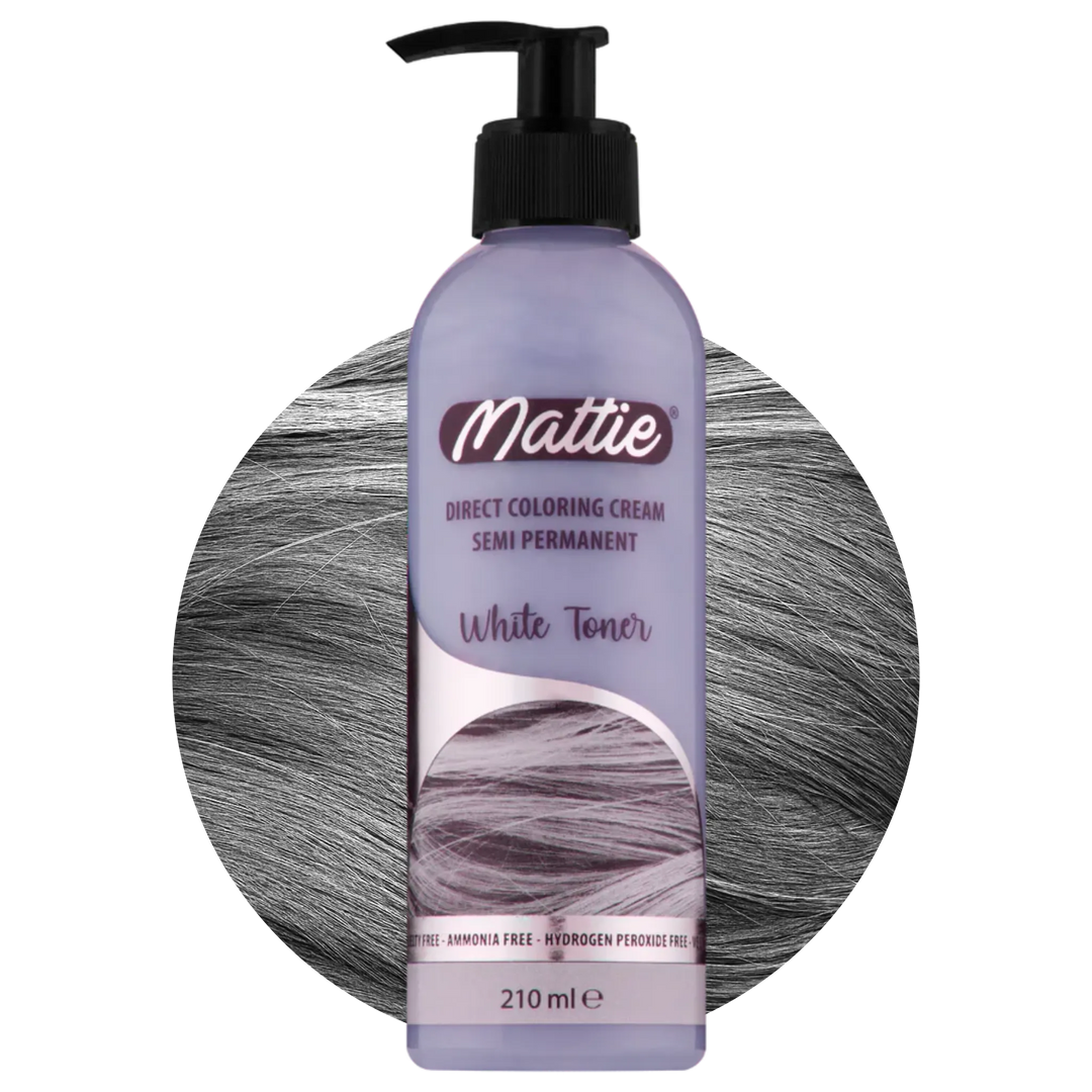 Mattie White Toner - Vegan Semi-Permanent Direct Dye Hair Color Cream 210 ml