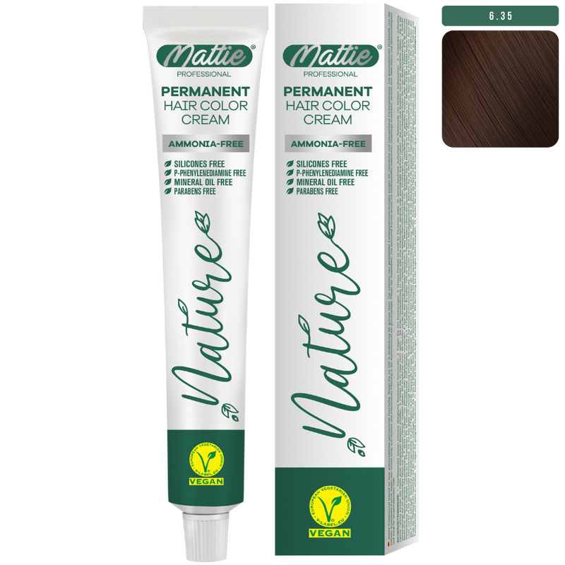 Mattie Professional Nature (6.35) Chocolate Caramel - Vegan Permanent Color Cream 60ml