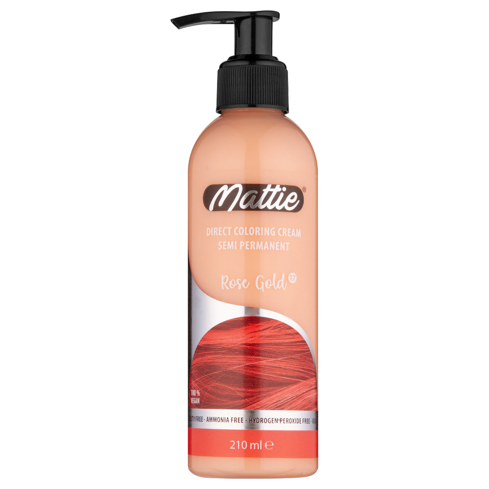 Mattie Rose Gold - Vegan Semi-Permanent Direct Dye Hair Color Cream 210 ml